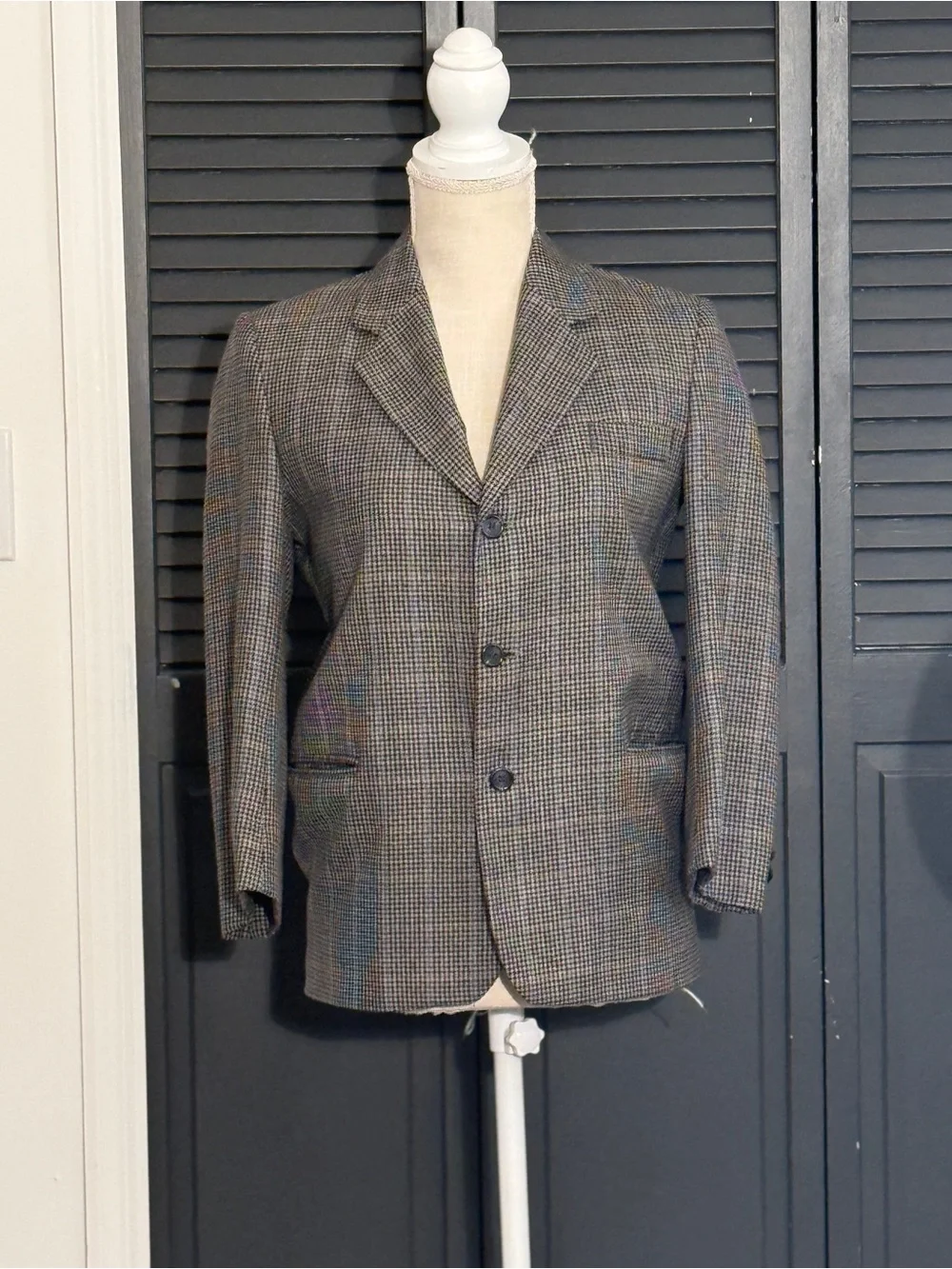 Vintage Harrods Knightsbridge Wool Tweed Blazer Jacket - Kids 12 Women’s XXS-XS